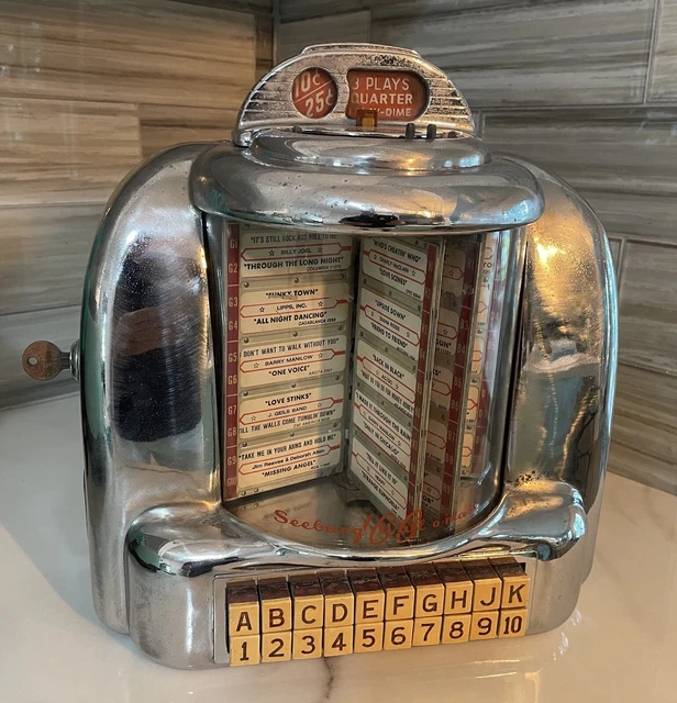 Vintage Seeburg 3W-1 Wall-O-Matic 100 Music Jukebox W/Key 1970’s Song List