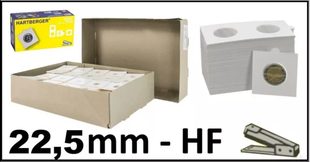 100 Münzrähmchen 22,5 mm zum heften Format 50x50 mm SAFE 7823HXL Hartberger