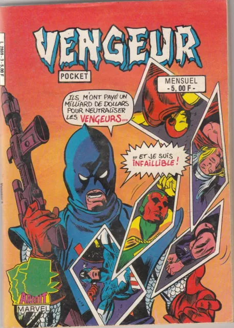 VENGEUR  N° 3  AREDIT  MARVEL 3 -ème SERIE ETAT NEUF JANVIER 1986