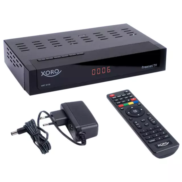 DVB-T2 Receiver Xoro HRT 8730 FreenetTV HEVC H.265 Terrestrisch USB Full HD PVR