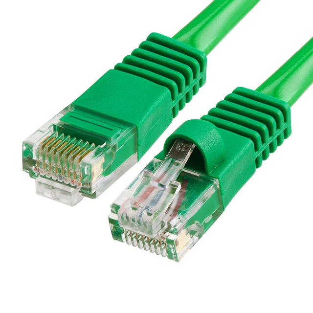 50FT Cat5e Ethernet Cable RJ45 UTP LAN Network Patch Cord 1Gbps 350 MHz - Green