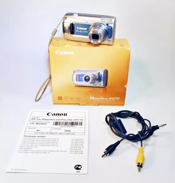 Canon Power Shot A470 Compact Digital Camera 7.1 MP TESTED AND WORKING