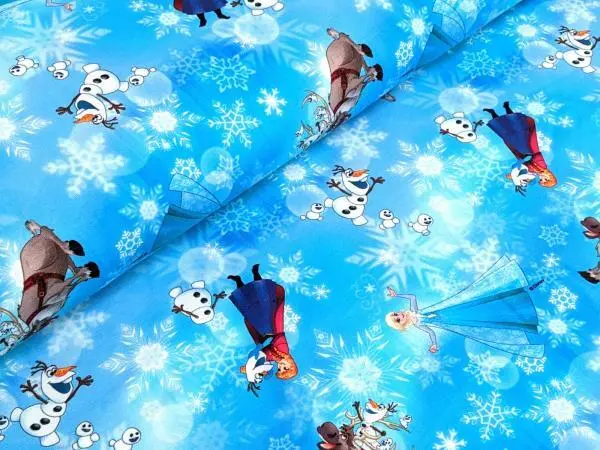 Baumwolljersey Disney Eiskönigin Frozen Meterware Kinderstoff Jersey