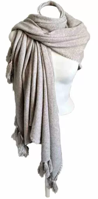 White+Warren Tan Cashmere Wrap Scarf