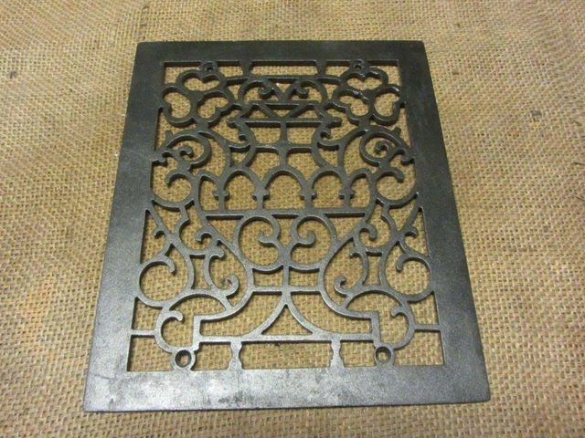 Vintage Cast Iron Register Grate Antique Old Hardware Architectural 5420