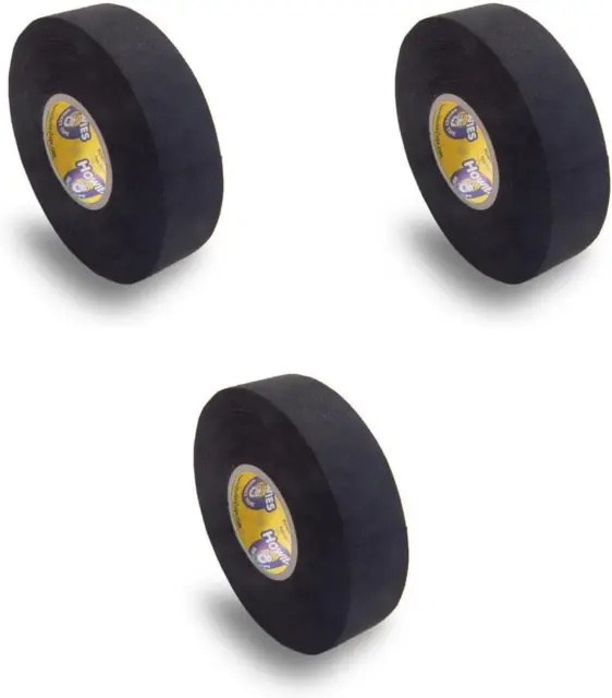 Howies Hockey Stick Tape Premium Cloth Black 1" X 25Yd (75') 3-Pack