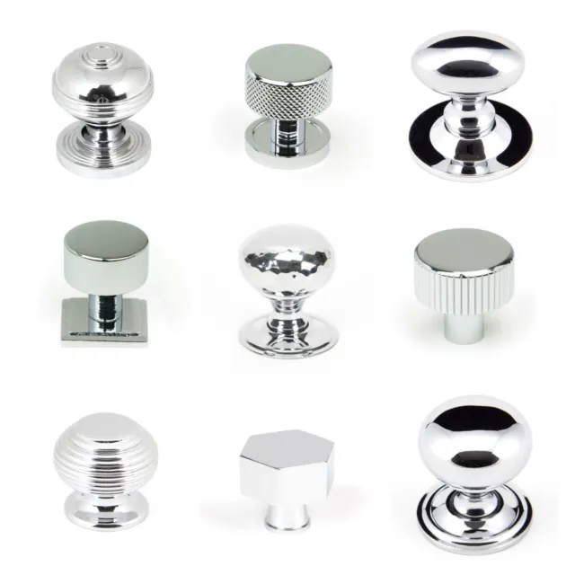 From The Anvil Polished Chrome Cabinet Cupboard Door Drawer Knobs