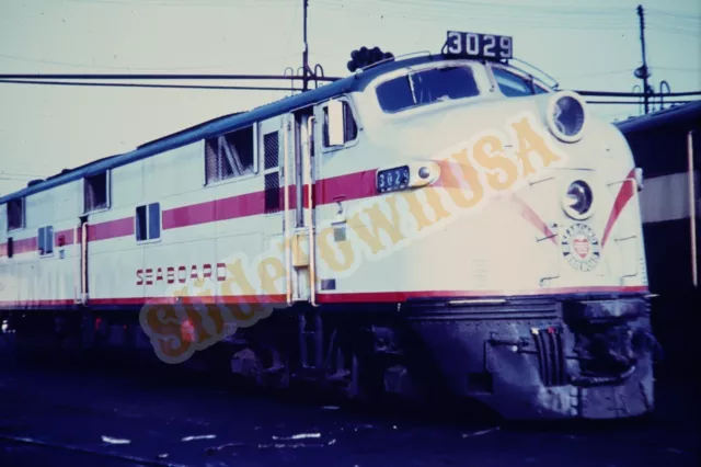 Vtg Duplicate Train Slide 3029 Seaboard Railroad Engine Tampa FL X6P013