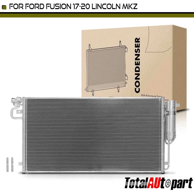 1Pc AC Condenser w/ Receiver w/ Bracket Drier for Ford Fusion 2017-2020 Lincoln