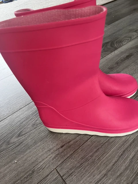 GIRLS WELLIES BABY Pink Sparkly Rubber Wellington Boots Waterproof