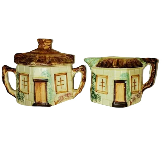 Vintage Keele Street Pottery Cottageware Cream & Sugar Set~Made in England