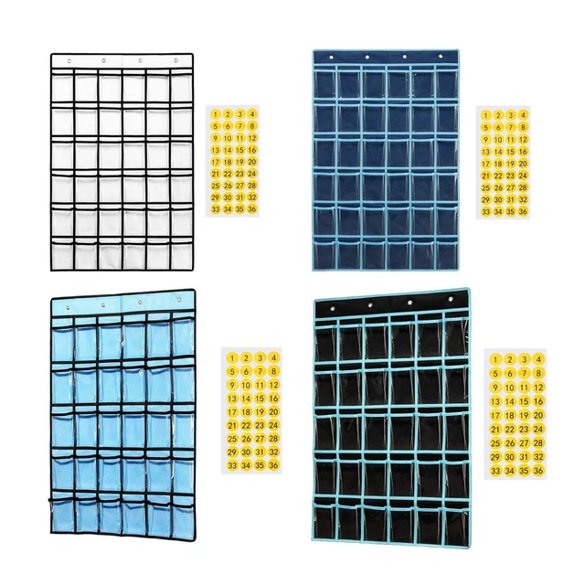 36 CLASSROOM POCKET Charts for Cellphones and Calculators Holder Wall