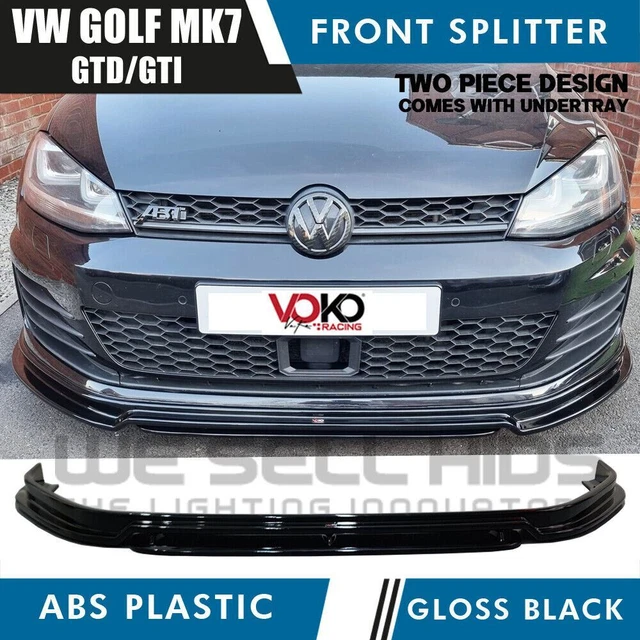 VW GOLF MK7 Gti Gtd Front Bumper Splitter Lip Gloss Black (20132016