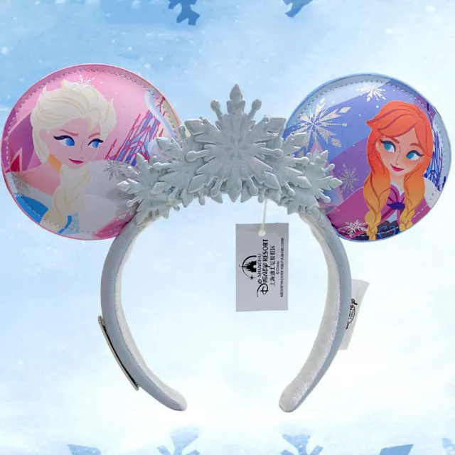 Disneys Frozen Anna Elsa Limited Snowflake Loungefly 2024 Minnie Ears Headband
