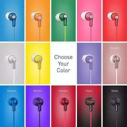 Panasonic Ergo-Fit In-Ear Earbud Style Headphones Earphones With & Without MIC
