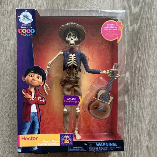 DISNEY STORE PIXAR Coco SINGING HECTOR Figure Doll Guitar Toy Remember ...