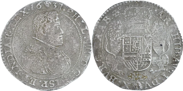 Spanish Netherlands - Brussels: Ducaton silver 1637 (Merestein shipwreck) - VF