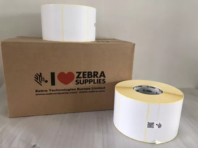 Box Of Zebra Z-Select 2000D Direct Thermal Paper Zipship Label 101.6 x 76.2 mm 3