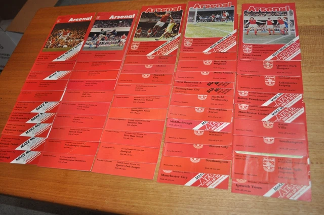 ARSENAL FOOTBALL PROGRAMMES seasons 1977/78 and 1978/79 +FA cup semis
