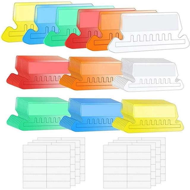 120 Ensembles D'Onglets de Dossiers Suspendus Multicolores avec Inserts Vie9986
