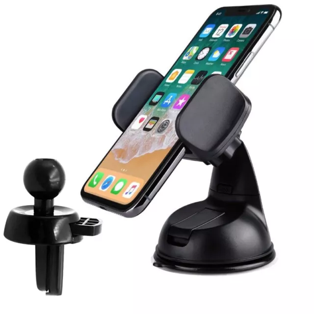 Universal 360°Rotating Car Air Vent Phone Mount Cradle Holder w/Suction Cup Use