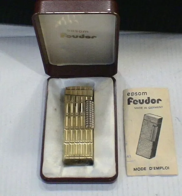 BRIQUET Ancien @ FEUDOR Epsom + écrin @ Vintage Lighter * Feuerzeug * Accendino 2