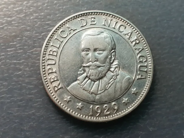 Nicaragua 50 Centavos 1929 Xf Scarce