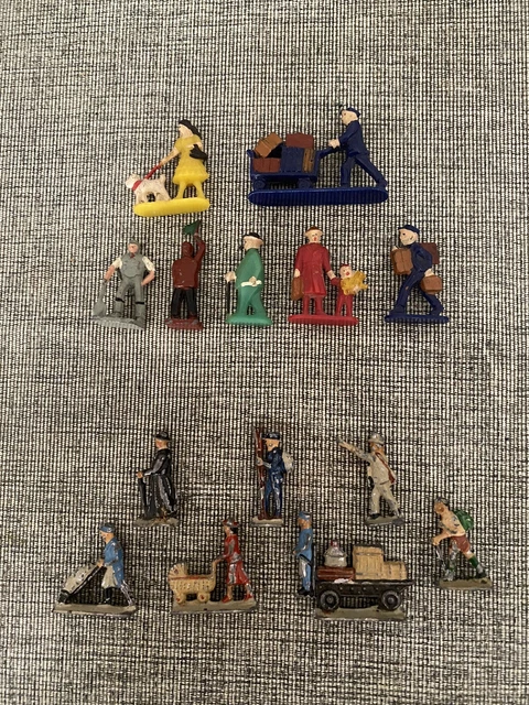 Boîte MDM HO 19 Figurines Cheminots Gare - RARISSIME - Peintes - État Correct
