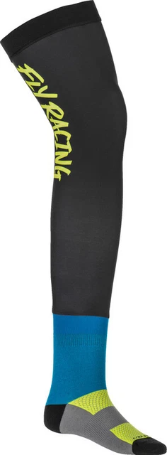Fly Racing Knee Brace Socks Hi-Vis/Black/Blue