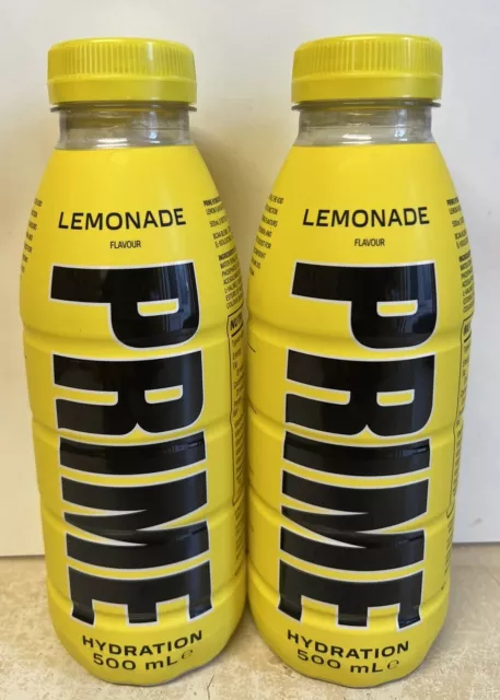 Prime Hydration Lemonade KSI 500ml Limited Edition UK edition Pack Of 2 SEALED