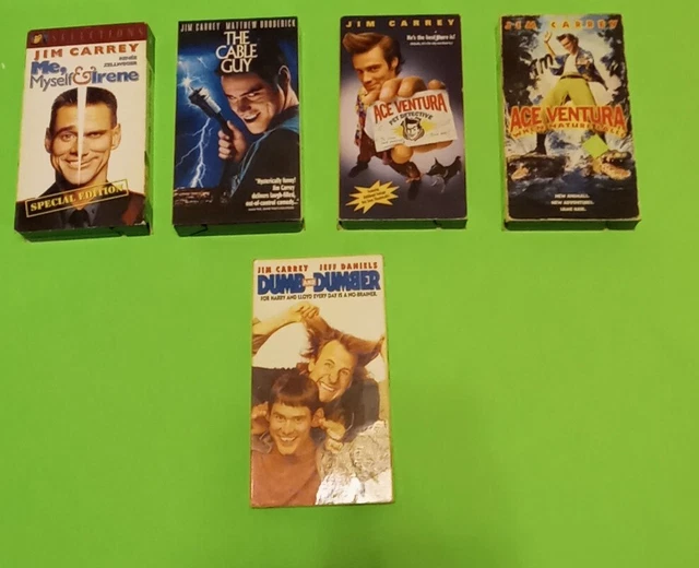JIM CARREY VHS Lot Cable Guy Ace Ventura Pet Detective Dumb And Dumber