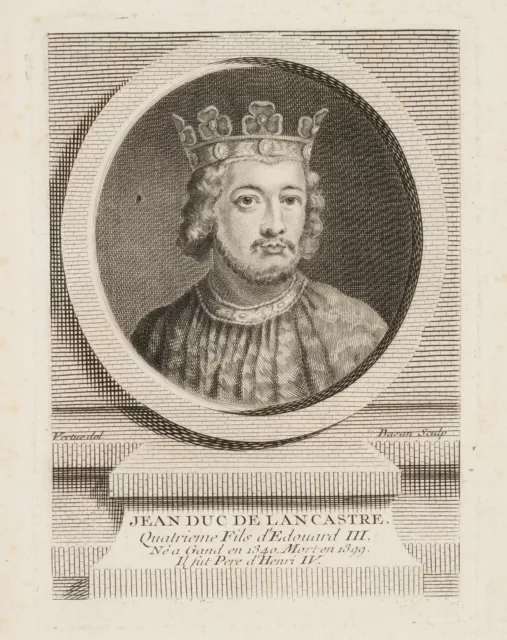 BASAN (*1723) nach VERTUE (*1684), Portrait des Jean Duc de Lancastre, KSt.