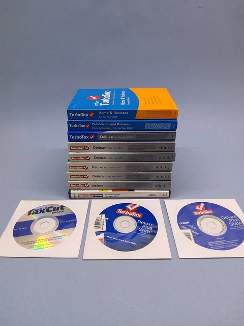 Lot of 12, TurboTax (Deluxe, Home & Business),2002,2004,2005,2006,2008 - 2015, Lot of 12, TurboTax (Deluxe, Home & Business),2002,2004,2005,2006,2008 - 2015,