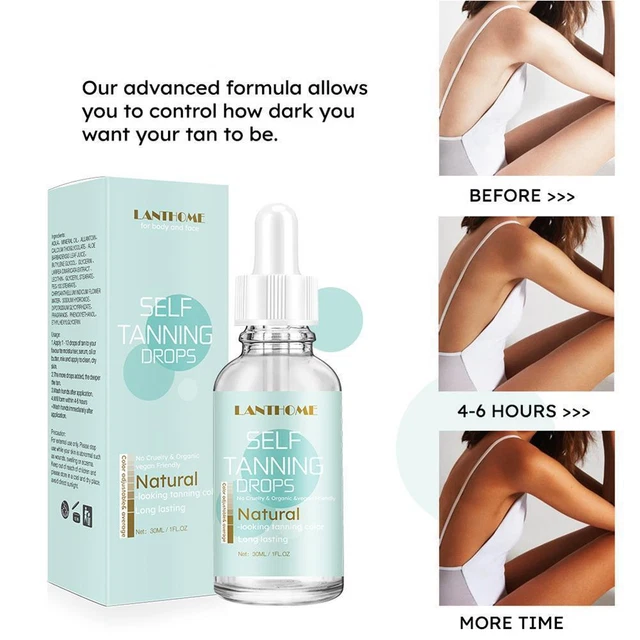 Gotas autobronceadoras con cuerpo y cara natural para hombre 30 ml J9K y 2022 mujer S1O5