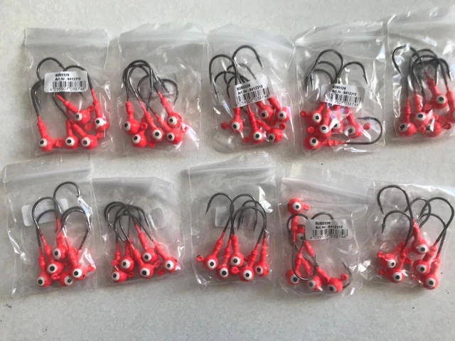  50 Stk Jighead-s UV aktiv 6/0 10g Jigkopf Jigköpfe Konvolut Barsch Zander Norge