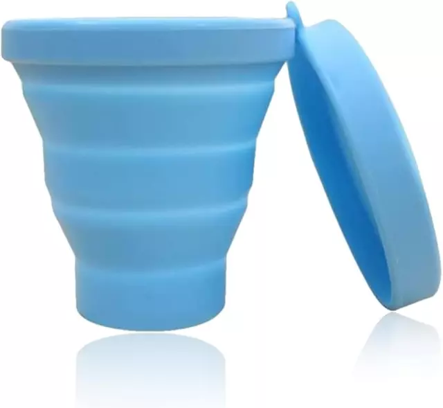 Silicone Bicchiere Pieghevole Tazza Da Viaggio Pieghevole Tazza D'Acqua Portatil 2