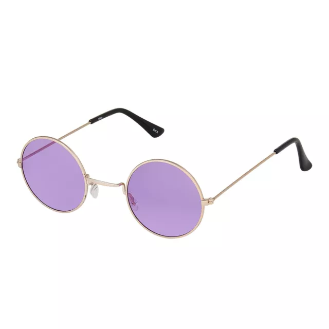 Purple Lens John Lennon Small Style Adults Sunglasses Retro Round Frame Glasses