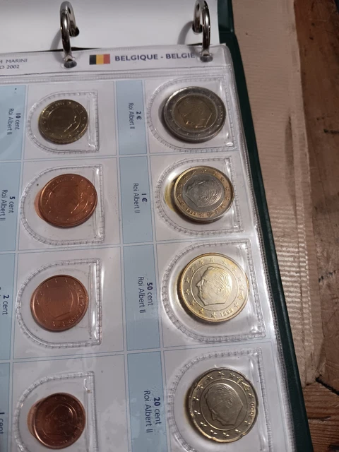 BELGIQUE: Série de 8 pièces euros 2002