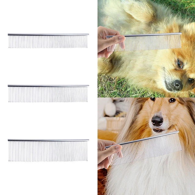 DOG COMB STAINLESS Steel Lightweight Deshedding Pet Steel Comb for