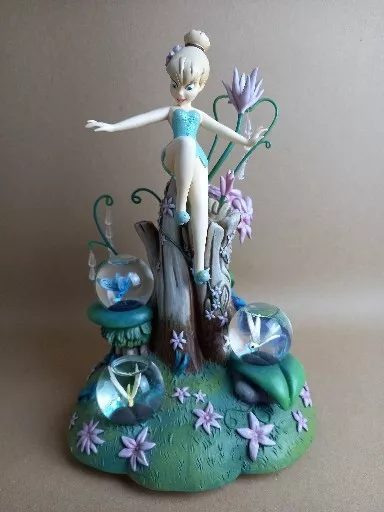 Peter Pan TinkerBell Among Fireflies Musical Figurine Snow Globe You Can Fly