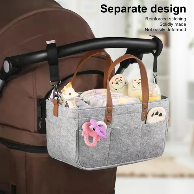 1/2 Baby Diaper Caddy Organizer Portable Holder Bag For Changing Table And Car