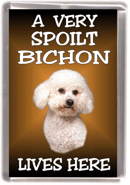 Bichon Frise Dog No 1 Fridge Magnet "A VERY SPOILT .. LIVES HERE" by Starprint