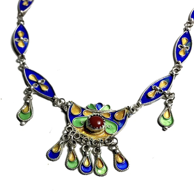 Maroc – éthnique collier berbère ras de cou en argent