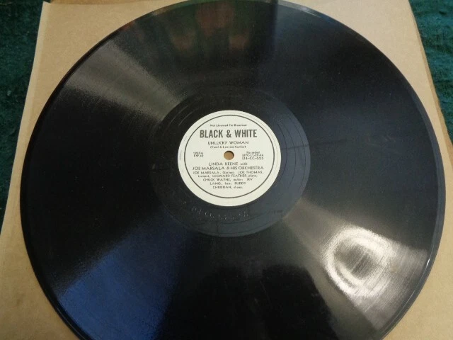 "BLANCO Y NEGRO 12" Jazz 78/LINDA KEENE con JOE MARSALA Y su orquesta/¡E!!¡!