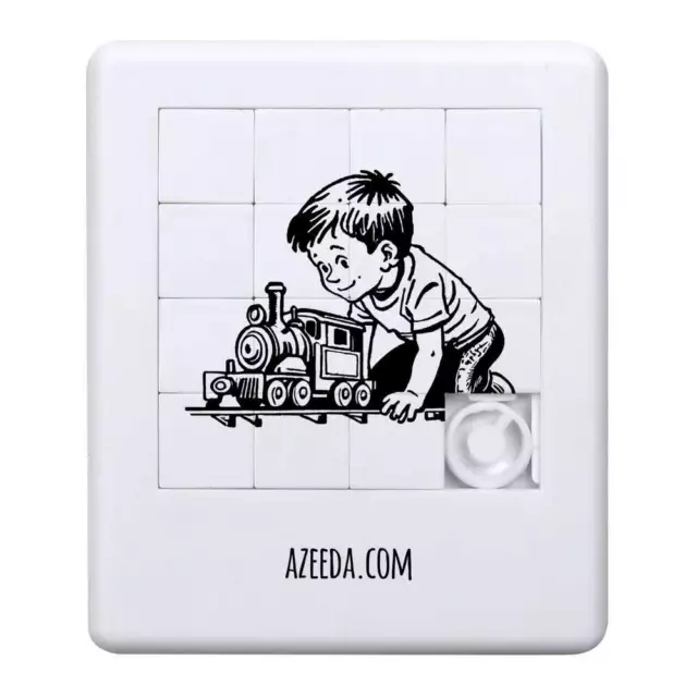 'Child Playing With a Toy Train' Sliding Puzzle (PZ00029304)