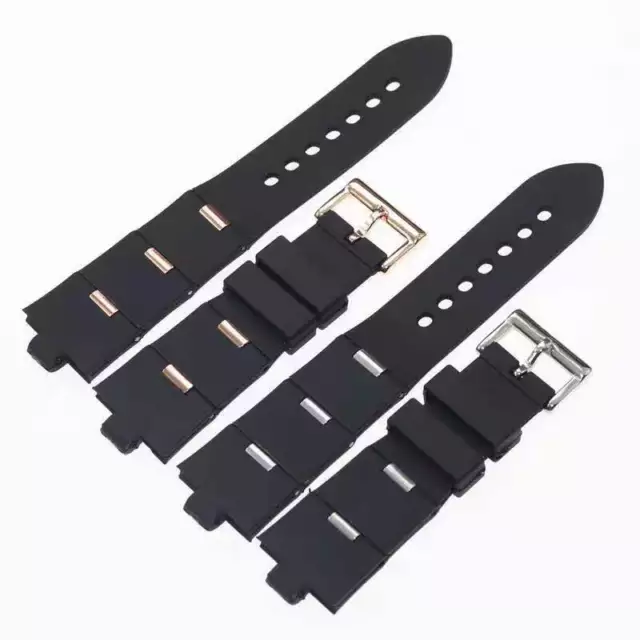 Silicone Strap For Bvlgari Diagono DP42C14SVDGMT Rubber Watch Band Replacement