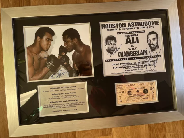Muhammad Ali  & framed tribute montage