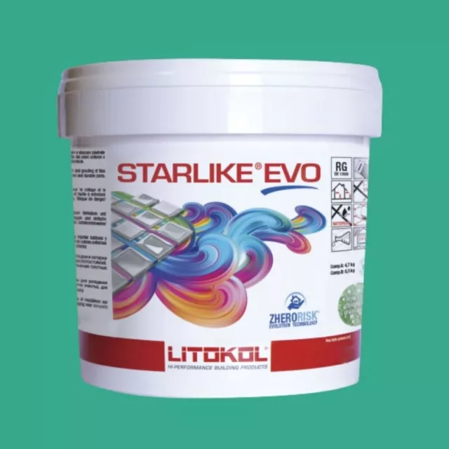 Litokol Starlike Evo 410 Verde Smeraldo I Resina Epoxídica Pegamento Fuga 2.5KG