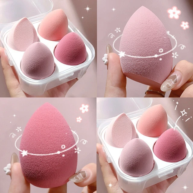 Gotas de agua maquillaje huevo soplado maquillaje huevo, sin látex, húmedo y seco J7