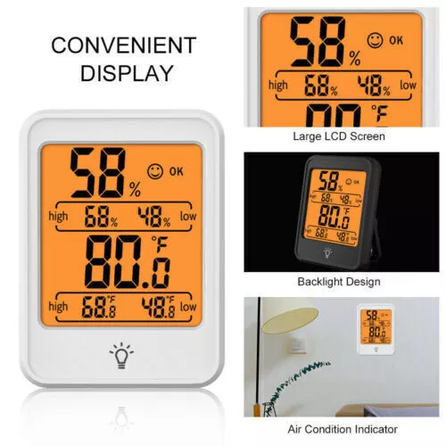 LCD Thermometer Digital Großer Temperatur Hygrometer Termometer Luftfeuchtigkeit